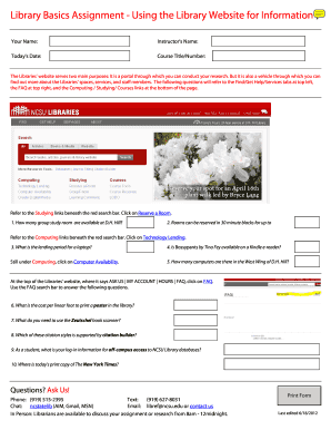Library Basics Assignment