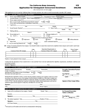 California State University ICE Application