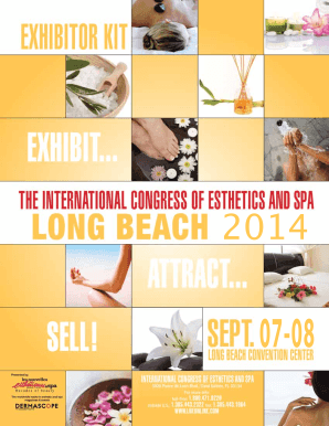 Exhibit Space Contract for International Congress of Esthetics and Spa