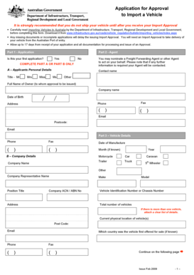 Vehicle Import Approval Application