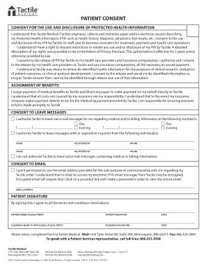 High risk consent format - Patient Consent form (PDF) - Tactile Medical