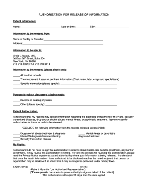 Authorization for Release of Information