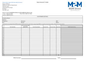 RMA Request Form