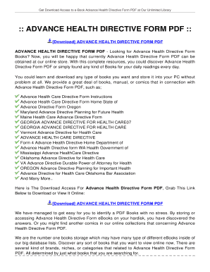 Printable advanced health directive wa form - Edit, Fill ...