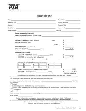 California State PTA Audit Report