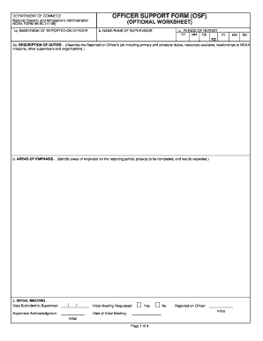 NOAA Officer Support Form