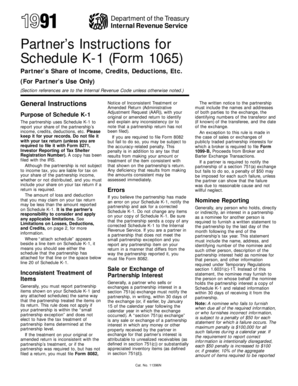 Partner’s Instructions for Schedule K-1 (Form 1065)