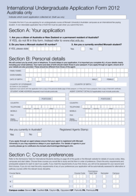International Undergraduate Application Form