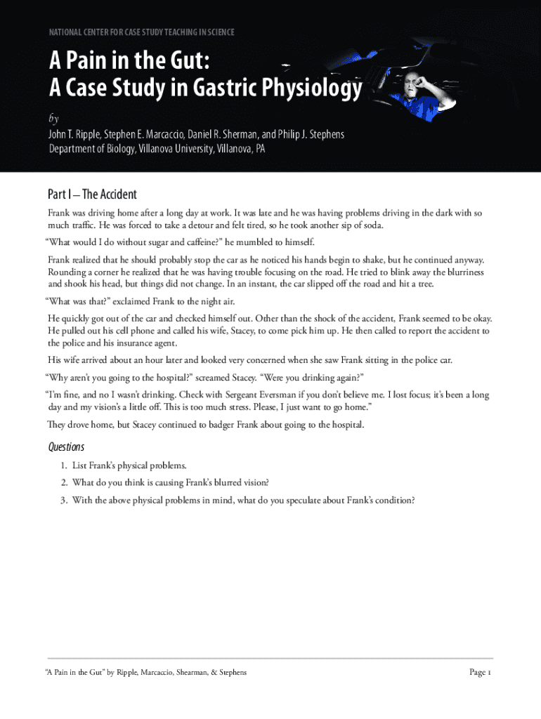 a pain in the gut case study answers Preview on Page 1