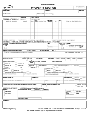 Commercial Property Insurance Application