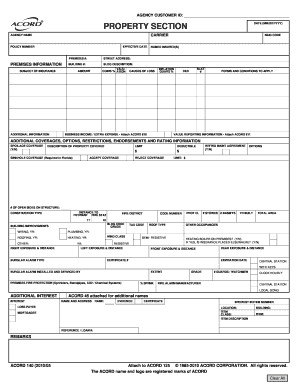 Commercial Property Insurance Application
