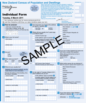 New Zealand Census Form