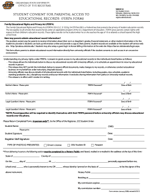 FERPA Student Consent Form