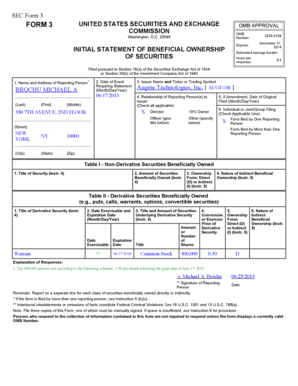 SEC Form 3 Initial Statement of Beneficial Ownership