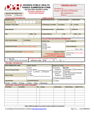 Georgia Rabies Submission Form