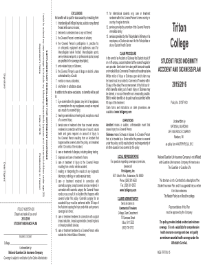 Student Accident and Sickness Insurance Enrollment Form