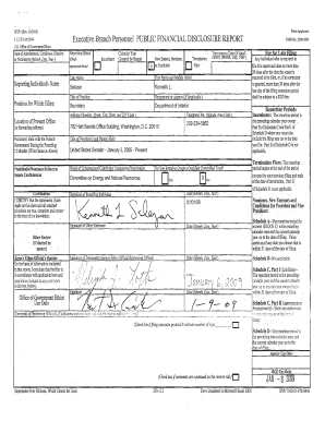 US Federal Public Financial Disclosure Report