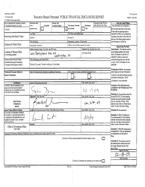US Federal Financial Disclosure Report