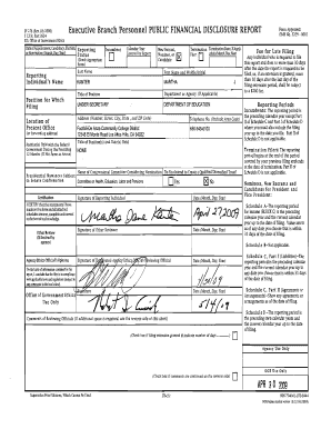 US Federal Financial Disclosure Report