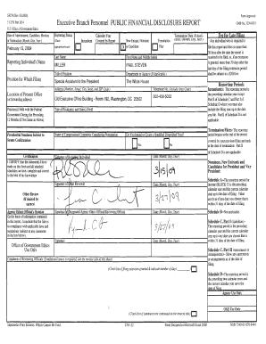 US Federal Public Financial Disclosure Report
