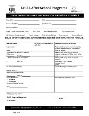 Check register template excel - CBO Expenditure Request Form - SFUSD School Health Programs ... - healthiersf