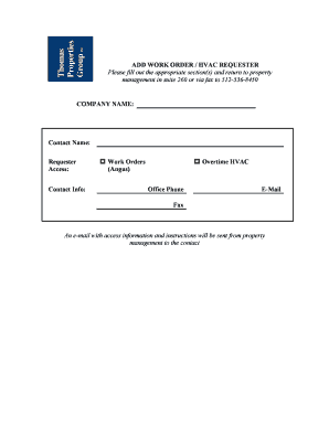 To download an Add Work Order / HVAC Requester Form - oneamericancenter