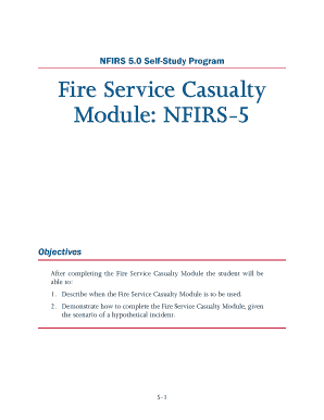 NFIRS 5 Fire Service Casualty Module
