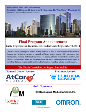 Final Program Announcement - North American Artery - naartery