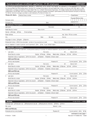 Humana Employee Enrollment Application