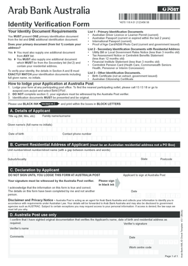 Australian Identity Verification Form