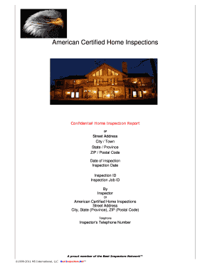 Confidential Home Inspection Report