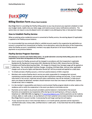 FlexPay Billing Election Form