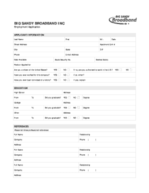 Employment Application Form