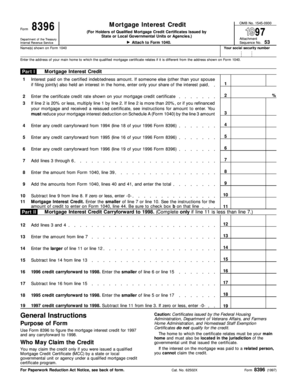 Form 8396 Mortgage Interest Credit