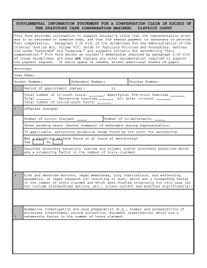 Supplemental Information Statement for Compensation Claim