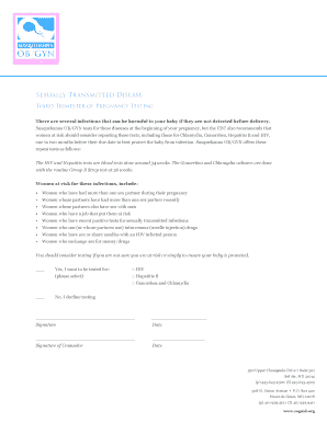 STD Testing Consent Form
