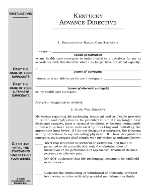 Kentucky Advance Directive