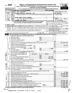 Form 990 Return of Organization Exempt From Income Tax