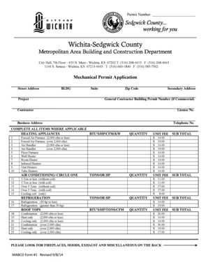 Mechanical Permit Application