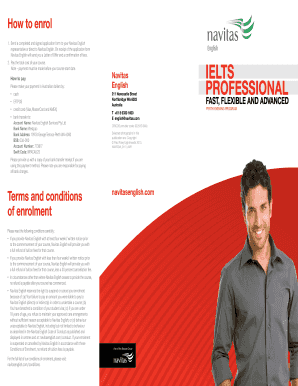 Navitas English IELTS Professional Enrollment Form