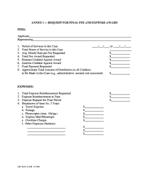 Request for Final Fee and Expense Award