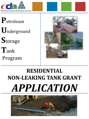 New Jersey Residential Non-Leaking Tank Grant Application