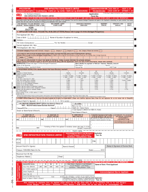 SREI Infrastructure Finance Limited NCD Application Form