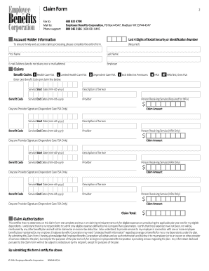 Employee Benefits Claim Form