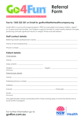 Go4Fun Referral Form