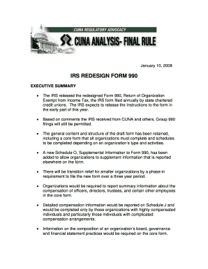 IRS Form 990 Redesign