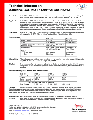 cac 2511 adhesive tds