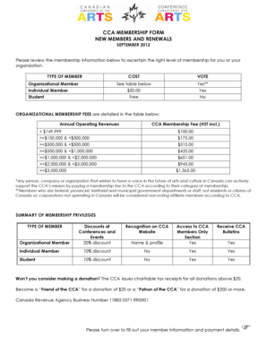 CCA Membership Form