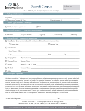 IRA Innovations Deposit Coupon