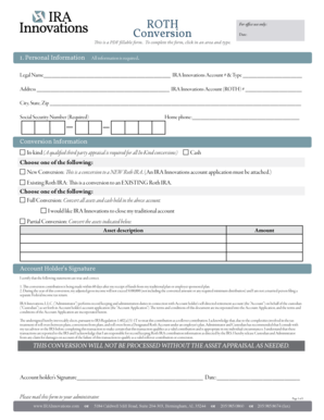Roth IRA Conversion Form
